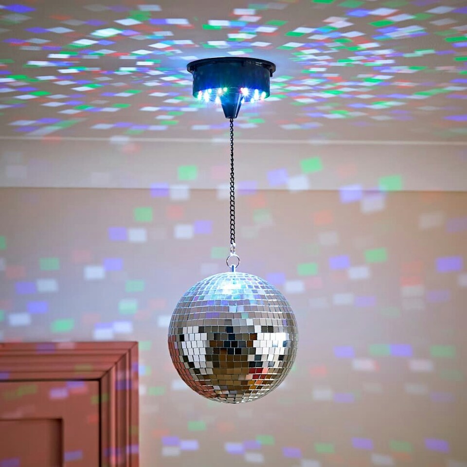 image 1 of ValueLights Disco Ball Silver Ceiling Light Pendant | Silver