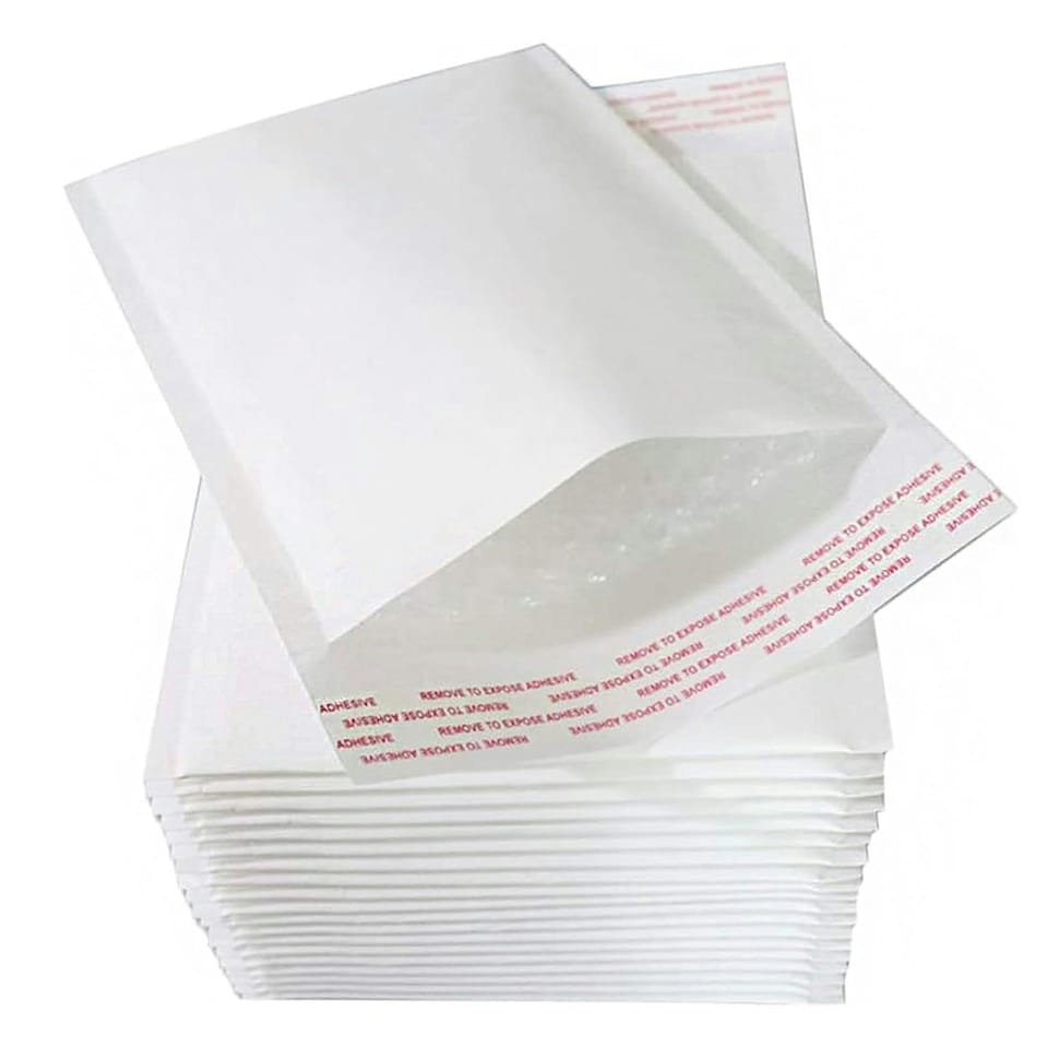 image 1 of 100 x Size 9 (290x445mm) White Padded Bubble Lined Secure Self Sealing Peel & Seal Mailing Postal Envelopes White | One Size