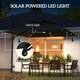 image 3 of Outsunny 3.5m Aluminium Cantilever Parasol w/ LED Lights Crank Tilt UV50+ Khaki Black | Black