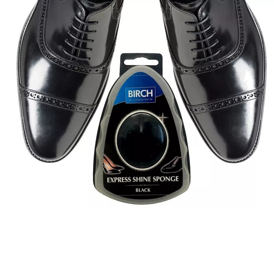 image 1 of BIRCH Express Shoe Shine Sponge - Integrated Polish for Travel and Office | Clear | Neutral