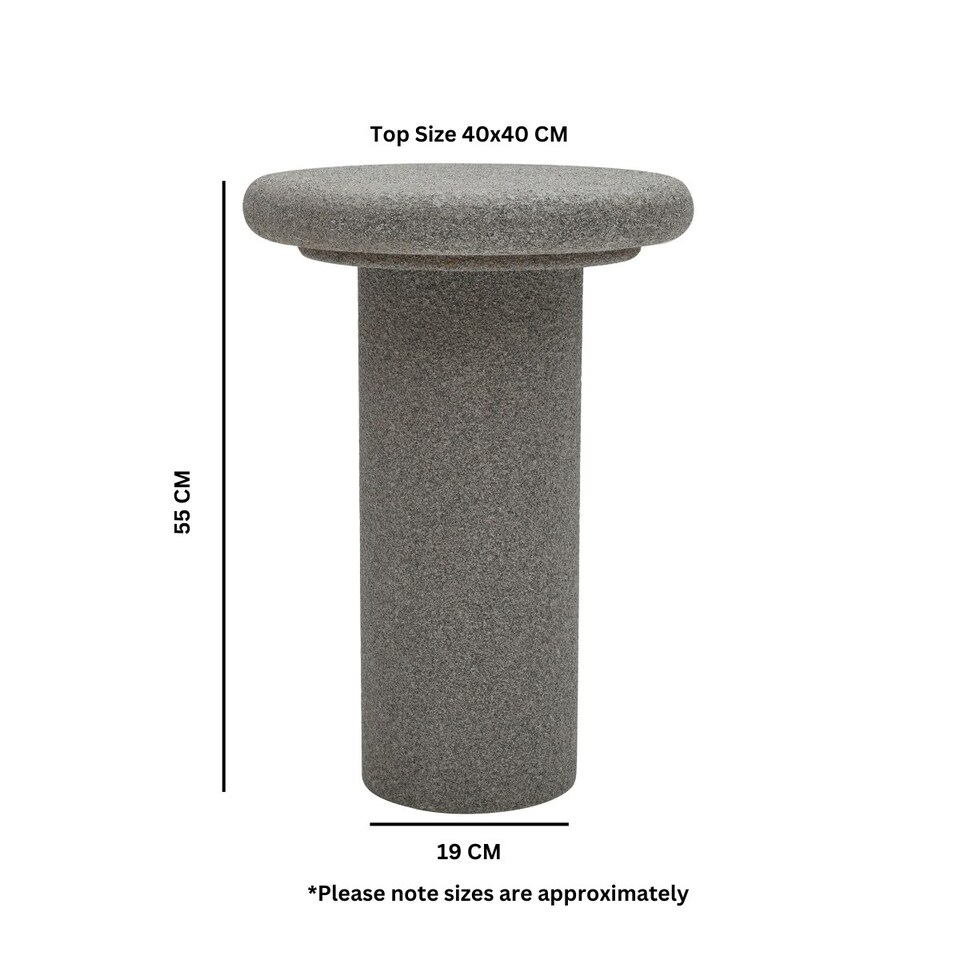 image 1 of Udaipur Round End Table Grey