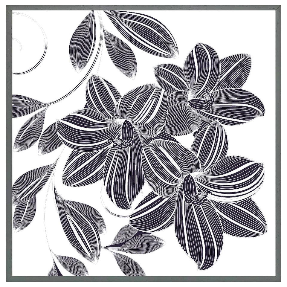 image 1 of Orchids (Picture Frame) Brown | L