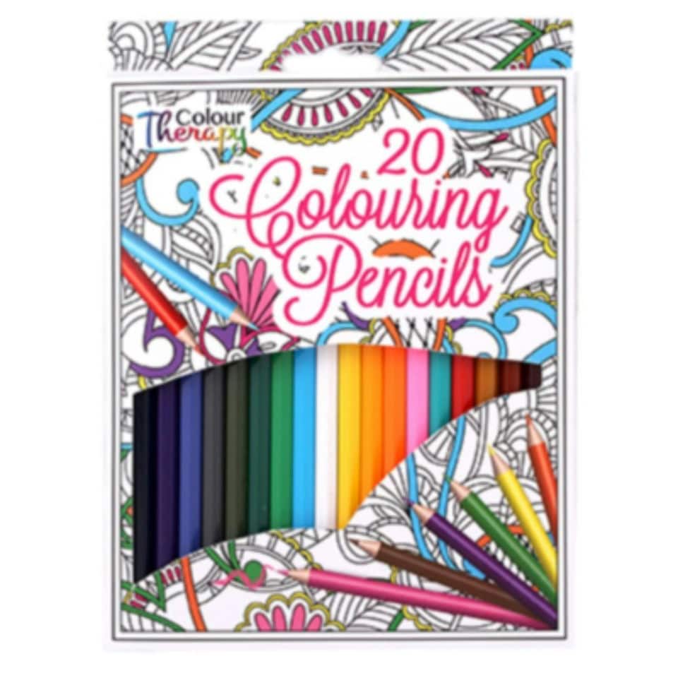 image 1 of Pack of 20 Full Size Colouring Pencils by Colour Therapy