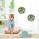 image 2 of HOMCOM Set of 2 Artificial Plant Topiary Rose Balls Faux Plants White