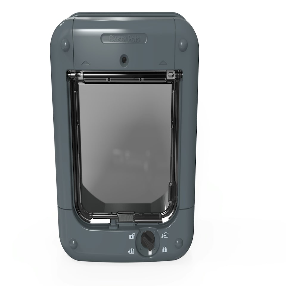image 1 of Closer Pets Microchip Activated Weatherproof Flap / Door with Manual Lock – Anthracite Dark Grey (CP360G)