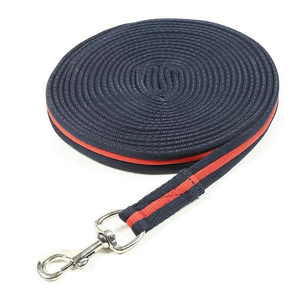 Wessex Web Horse Lunge Line - Navy/Red - 8m