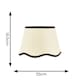 image 8 of ValueLights Dutton Natural Black Trim Scallop Small Ceiling Lamp Shade | Black