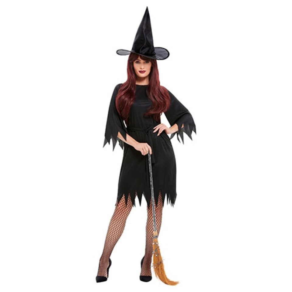 image 1 of Spooky Dark Witch Fancy Dress Costume Ladies Medium - UK 12-14