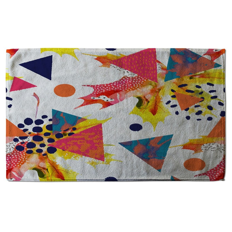 image 1 of Maple Leaves & Geometric Patterns (Kitchen Towel)