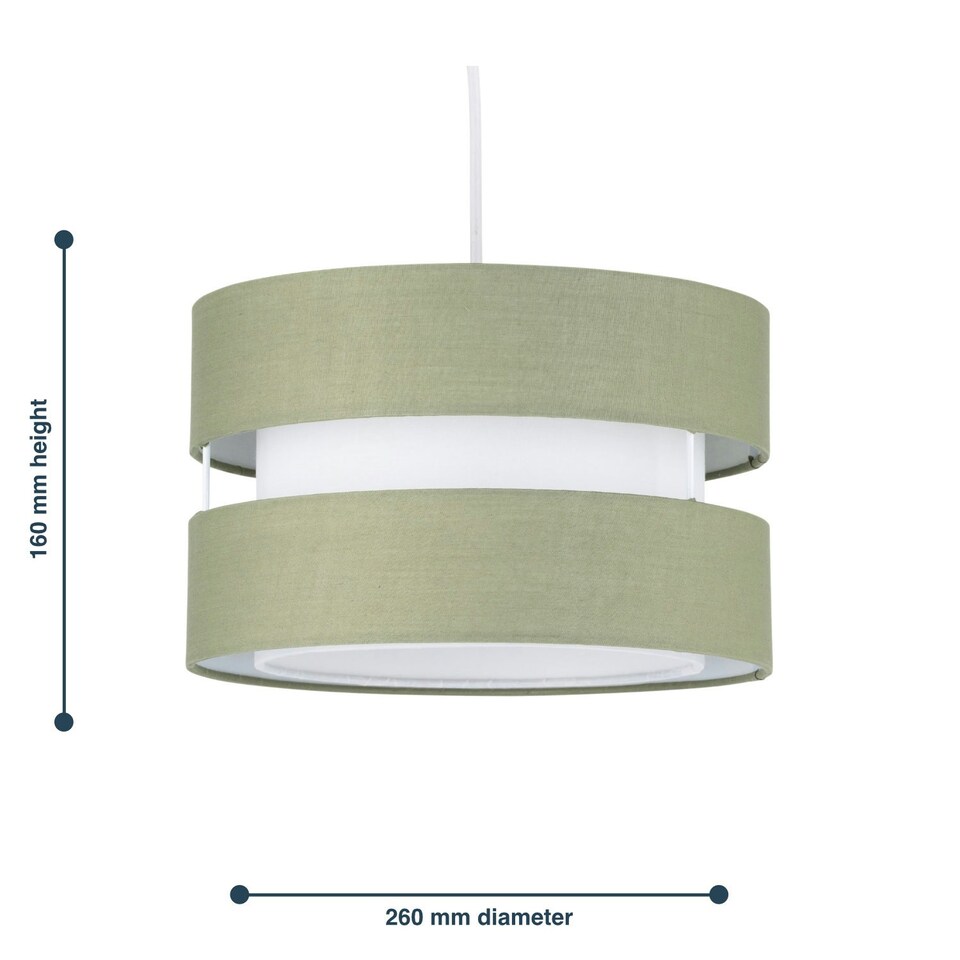 image 1 of Benni - Sage Green 26cm Pendant Shade Green