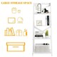 image 6 of COSTWAY 4 Tier Ladder Shelf Storage Wooden Bookcase White White