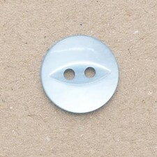 Minerva Sky Blue 16mm Round Fish Eye Buttons for Dressmaking - per pack of 100