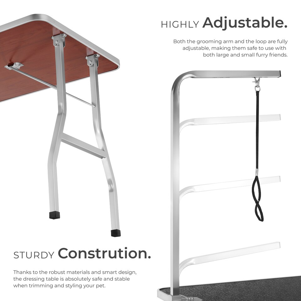 image 1 of Dog Grooming Table with Arm | Black | black/grey | 98 x 60 x 156,50 cm | 1