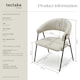 image 6 of Dining Chair Bedano - woven fabric, padded, 150 kg load capacity - Set of 4 Grey | Greige