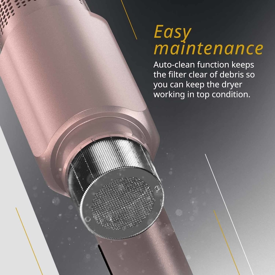 image 1 of Wahl Vanquish Rose Gold 1600W Corded Hair Dryer 3 Magnetic Attachments ZY170