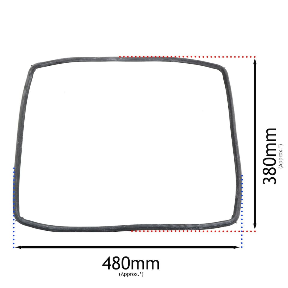 image 1 of SPARES2GO Main Oven Door Seal Gasket for Hoover Candy Baumatic Haier 480 x 380 mm