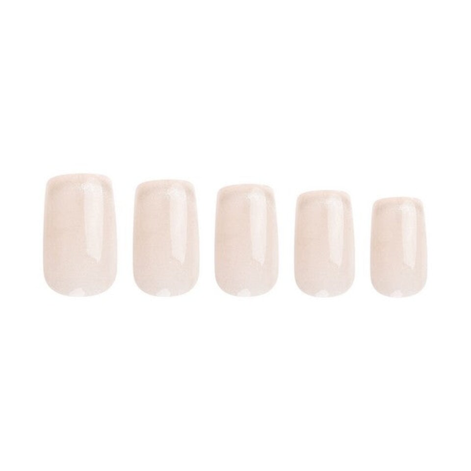 image 1 of Nail HQ Square Stardust Nails Milky Pink Cat Eye Medium 24 Pieces | Pink | Milky Pink | Medium