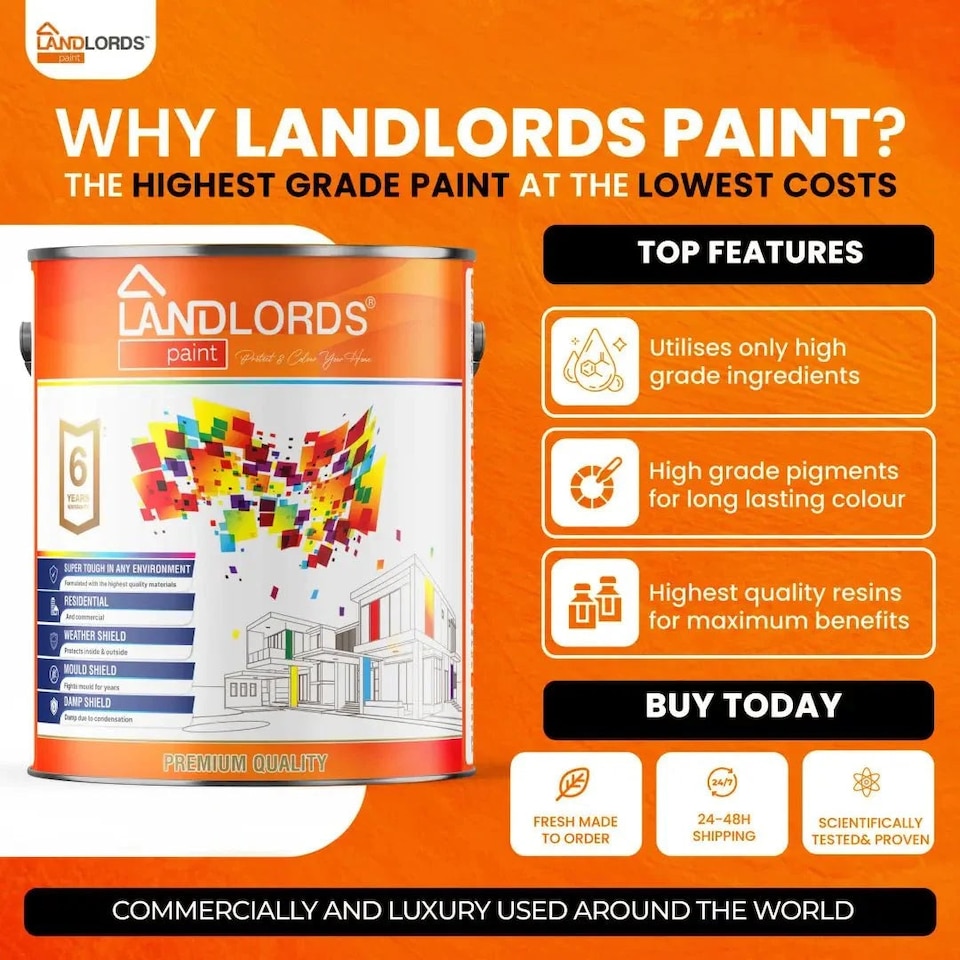 image 1 of Landlords Paint - Eggshell Paint - Durable, Low Sheen Interior Finish - Sage Green - 20L