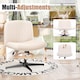 image 4 of Rattantree Ergonomic Cross Legged Office Chair Armless Velvet Desk Chair