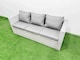image 3 of Fimous 11 Seater Garden Furniture Set PE Ratten Garden Sofa Set with Rectangular Dining Table 3 Stool Side Table Light Grey