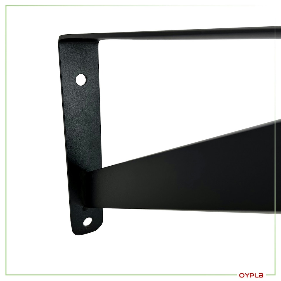 image 1 of Oypla 5ft Wall Mounted Garment Clothes Rail Super Heavy Duty All Metal Black