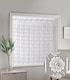 image 1 of White Floral Textured Voile Louvre Vertical Pleated Window Blind Panel - 72" x 54"