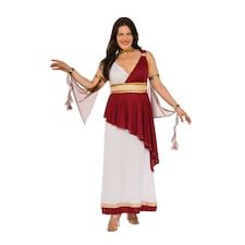 Bristol Novelty Womens/Ladies Royal Emperess Costume - White/Red/Gold - Standard One Size