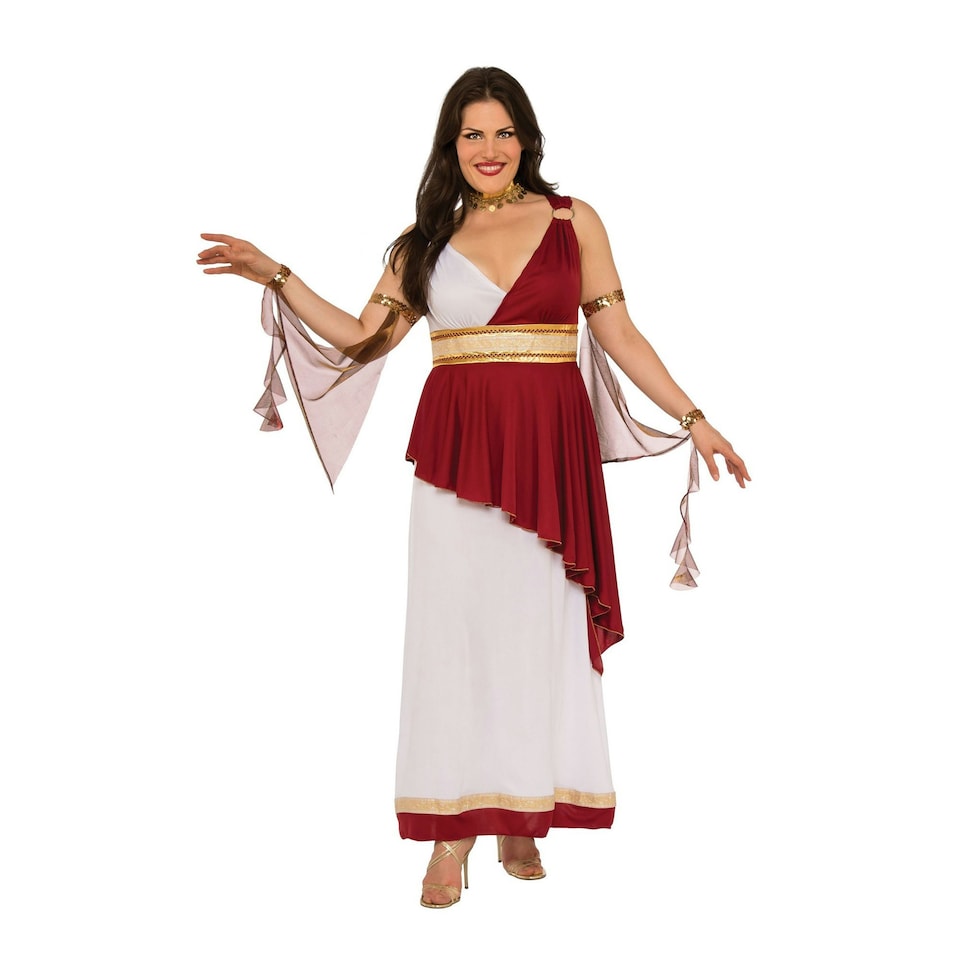 Bristol Novelty Womens/Ladies Royal Emperess Costume - White/Red/Gold - Standard One Size