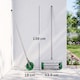 image 7 of Outsunny Lawn Aerator Outdoor Grass Care Heavy Duty Garden Roller Manual Handle | Green | Green