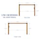 image 3 of Backyard Discovery Brendan Sail Shade Cedar Wood Outdoor Patio Pergola  - Brown