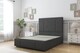 image 1 of Sloomy Lisbon Graphite Dumfries Divan Bed Base 2 Drawers Left Side With 26 Inch Strutted Headboard & 12 Inch Matching Footboard | Grey | Graphite | Single | 1