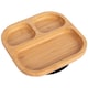 image 1 of Tiny Dining Bamboo Suction Plate - Black - Divided Non-Slip Bamboo Self-Feeding Baby Weaning Plate | Black | Black