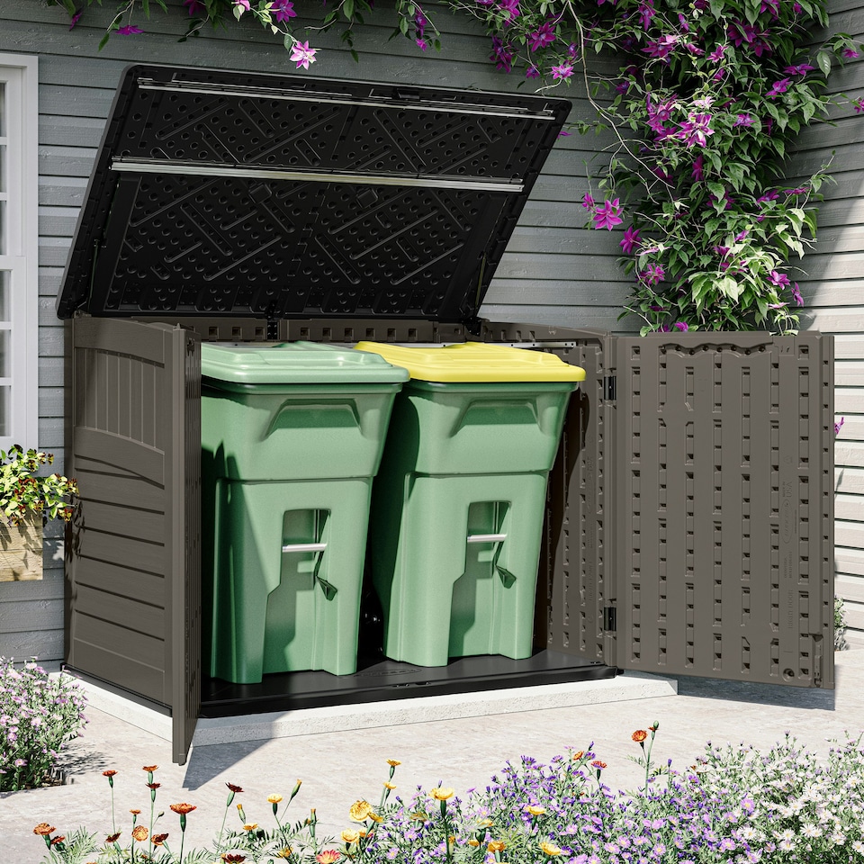 image 1 of Suncast Stow-Away Large Store - Stone Grey Grey
