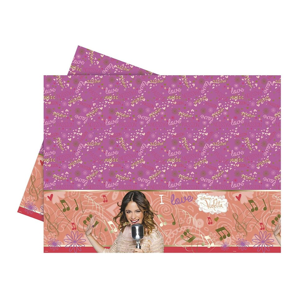 Violetta Music Passion Plastic Party Table Cover - Multicoloured - One Size