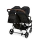 image 3 of Venus Double Stroller – Suitable from Birth to 15kgs (Approx. 3 Years), Compact, Lightweight, Foldable Twin Pushchair, Includes Rain Cover (Black)