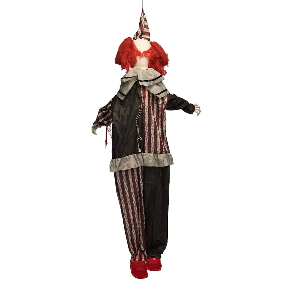 image 1 of Mad Giggles Clown Halloween Light Up Hanging Decoration 1.75m