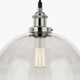 image 5 of Ceiling Light Antique Silver Metal and Clear Glass Dome Pendant | Clear | Clear