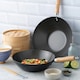 image 4 of Typhoon World Foods Non-stick Wok 31cm Black