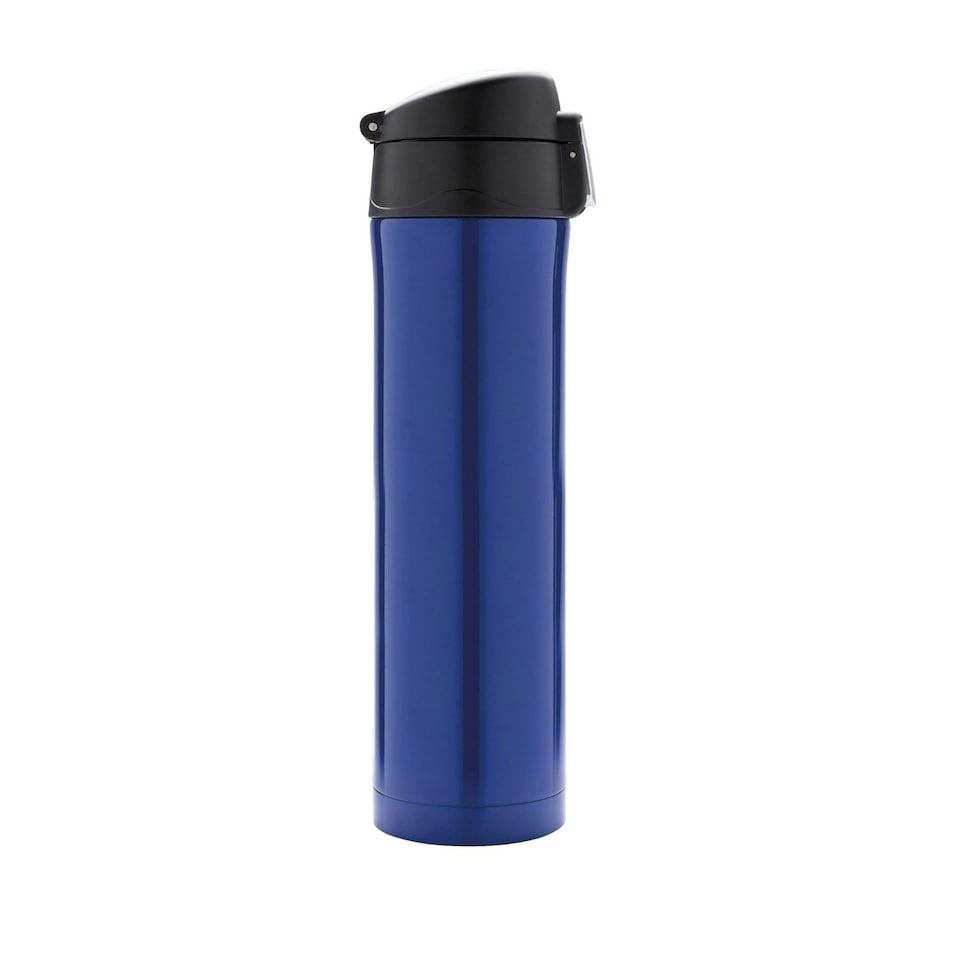 image 1 of XD Collection Lockable Recycled Stainless Steel Vacuum Insulated Flask - Blue - One Size