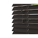 image 1 of 220cm Onyx Smooth Finish Faux Wood Venetian Blinds with Strings  (120cm Drop) | Black | Black