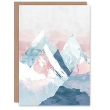 Graphic Design Colour Nature Snow Peaks Him Her Birthday Card
