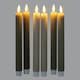 image 4 of Luxe Collection Natural Glow Ribbed Taper Candles - Wax - L2 x W2 x H24 cm - Sage