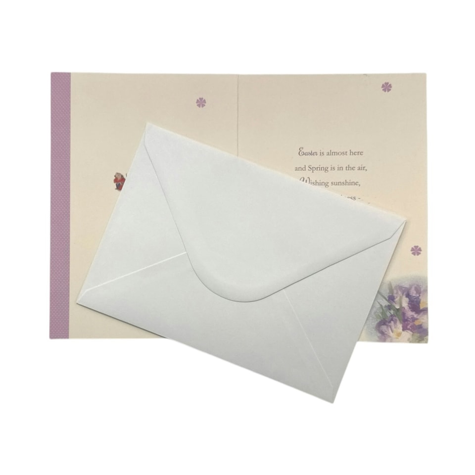 image 1 of For A Dear Godmother Cute Rabbit Floral Design Easter Card