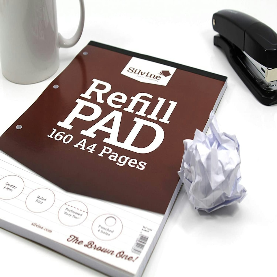 image 1 of 160 Page A4 Brown Refill Pad (210 x 297mm)