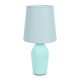 image 3 of ValueLights Arlo Duck Egg Blue Ceramic Table Lamp with Blue Shade