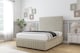 image 3 of Sloomy Madison Cream Plush Divan Bed Base No Drawers With 54 Inch Floor Standing Headboard & 12 Inch Matching Footboard | Cream | Cream | Super King | 1