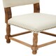 image 5 of Interiors By Premier Modern Oak Burn Whitewash Linen Dining Chair, Sturdy Modern Dining Chair For Kitchen, Rustic Modern Chair White