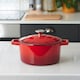 image 2 of Cooks Professional Cast Iron Casserole 20cm | 2.8L Capacity | Enamelled Inside & Out | Graduated Red