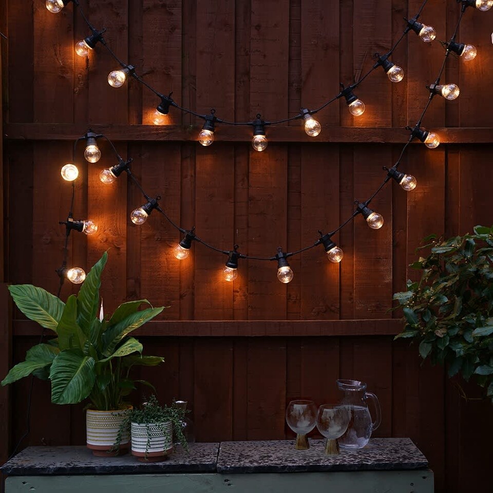 image 1 of ValueLights Festoon 10 Set Black Outdoor String Festoon Light