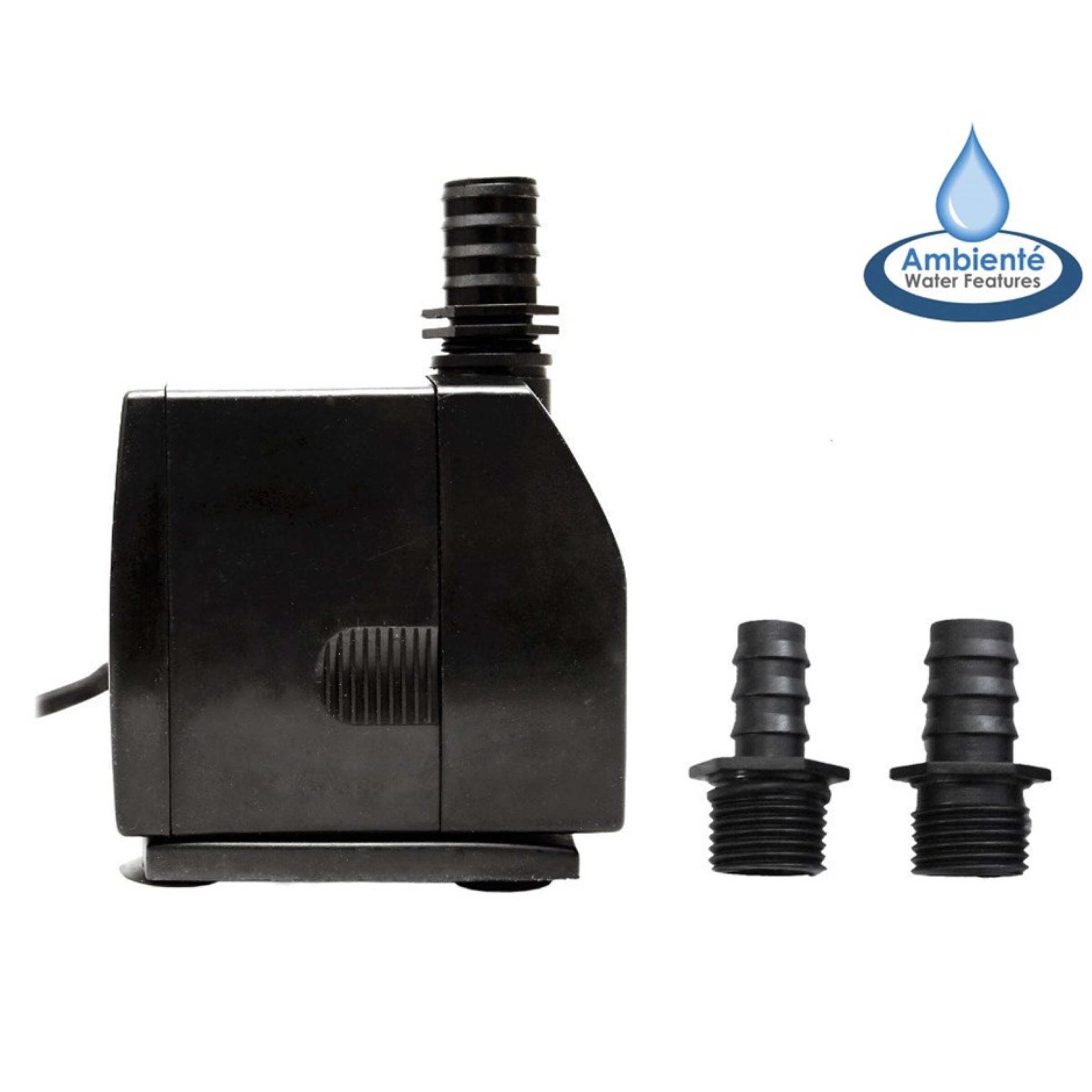 Primrose Mains Powered Water Feature Pump 1, 500LPH in Black